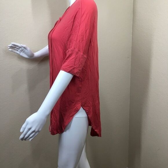 LUSH Coral Lace Up High-Low Tunic C4 - Picture 4 of 5